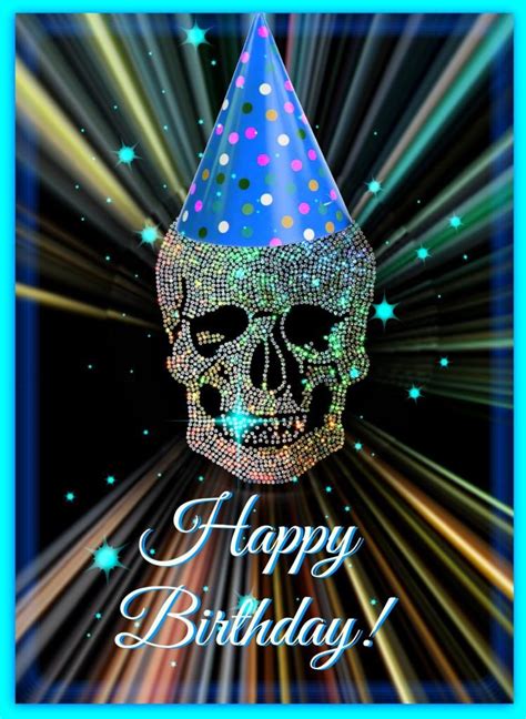 happy birthday skull images